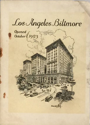 Item #011041 Los Angeles Biltmore: Opened October 1, 1923. JOHN BOWMAN