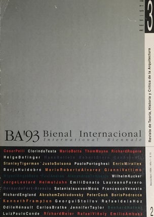 Item #011491 Revista 3: BA’93 Bienal Internacional / International Biennale. KENNETH FRAMPTON