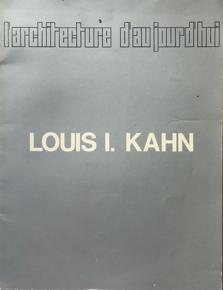 Item #011680 L'architecture d'aujourd'hui, N° 142 fevrier-Mars 1969 Louis I. Kahn Ouvres 1963-1969. YVES LAPERE.