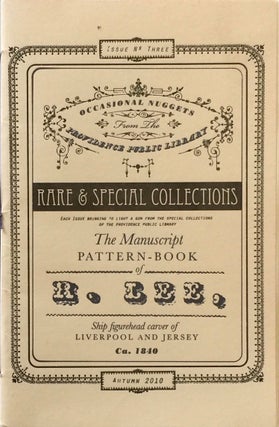 Item #011952 The Manuscript Pattern Book of R. Lee: Ship Figurehead Carver of Liverpool and...