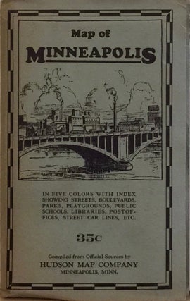 Item #012295 Map of Minneapolis: In Five Colors with Index Showing Streets, Boulevards, Parks,...