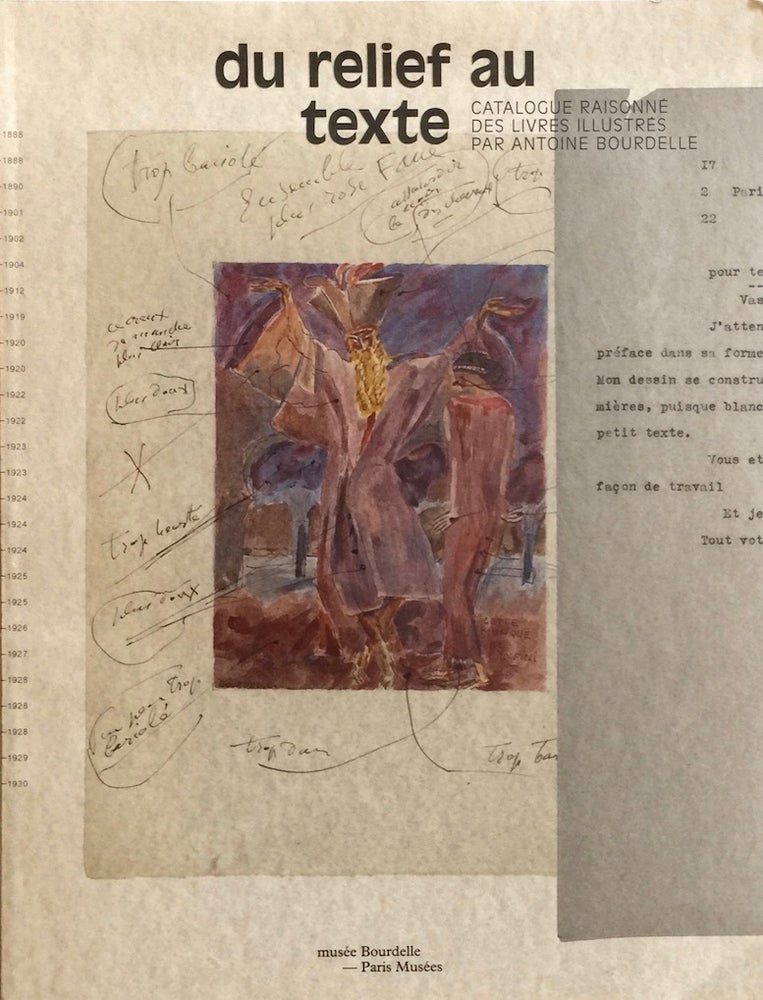 Item #012360 Du Relief au Texte: Catalogue Raisonne des Livres Illustres par Antoine Bourdelle. JULIETTE LAFFON, BOURDELLE.