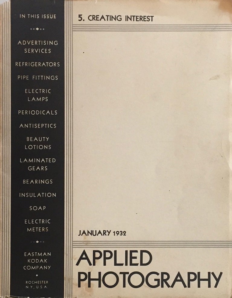 Item #012462 Applied Photography January 1932: Creating Interest. EASTMAN KODAK.