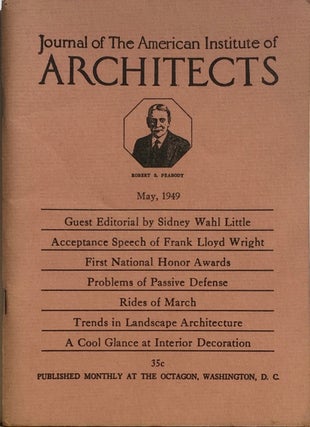 Item #013003 Journal of the American Institute of Architects May 1949. HENRY SAYLOR