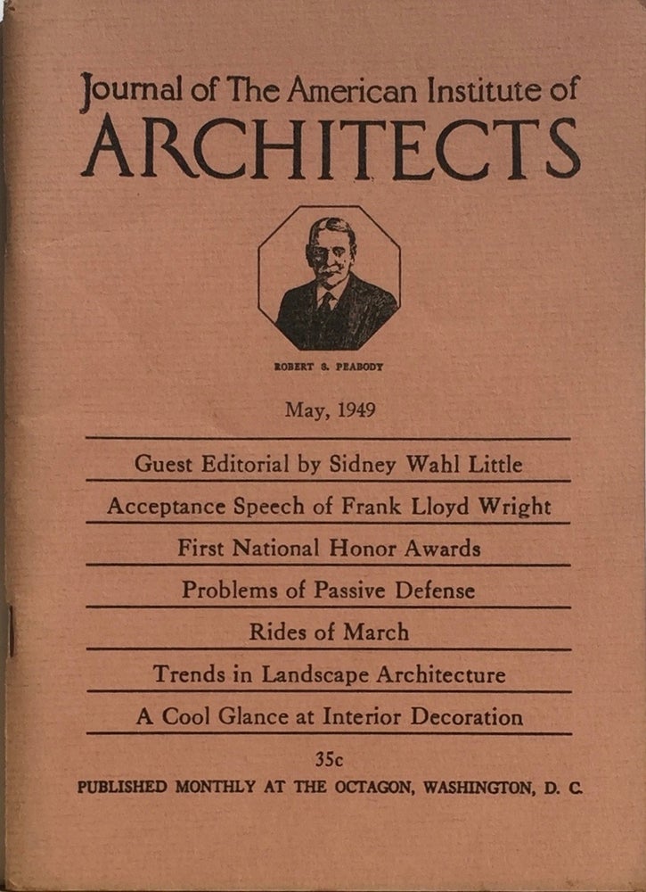 Item #013003 Journal of the American Institute of Architects May 1949. HENRY SAYLOR.