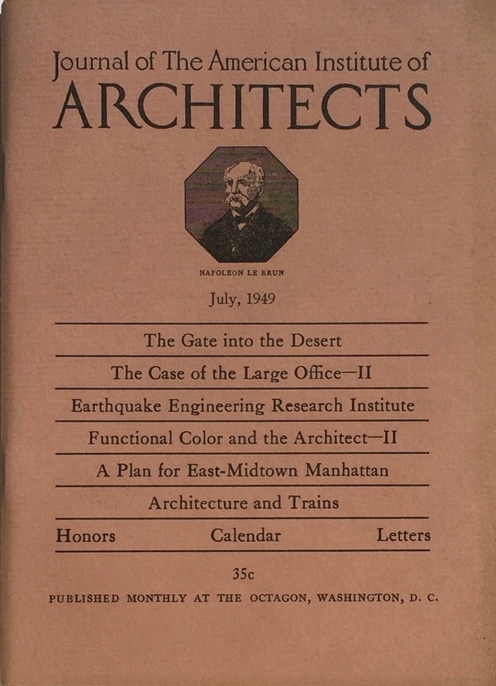 Item #013009 Journal of the American Institute of Architects July 1949. HENRY H. SAYLOR.