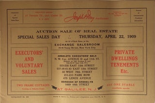 Item #013082 Auction Sale of Real Estate Thursday April 22, 1909. JOSEPH P. DAY