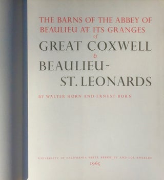 Item #013836 The Barns of the Abbey of Beaulieu at Its Granges of Great Coxwell &...