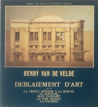 Item #013858 Deblaiement D’art. HENRY VAN DE VELDE