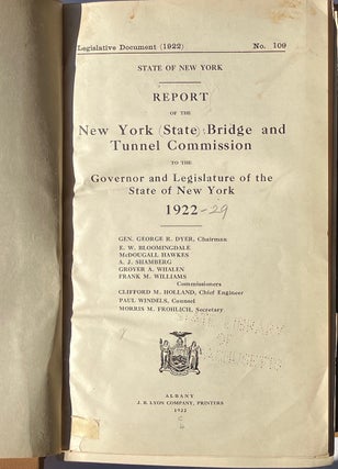Item #014056 [ Holland Tunnel ] Report(s) to the Governor and Legislature of the State of New...
