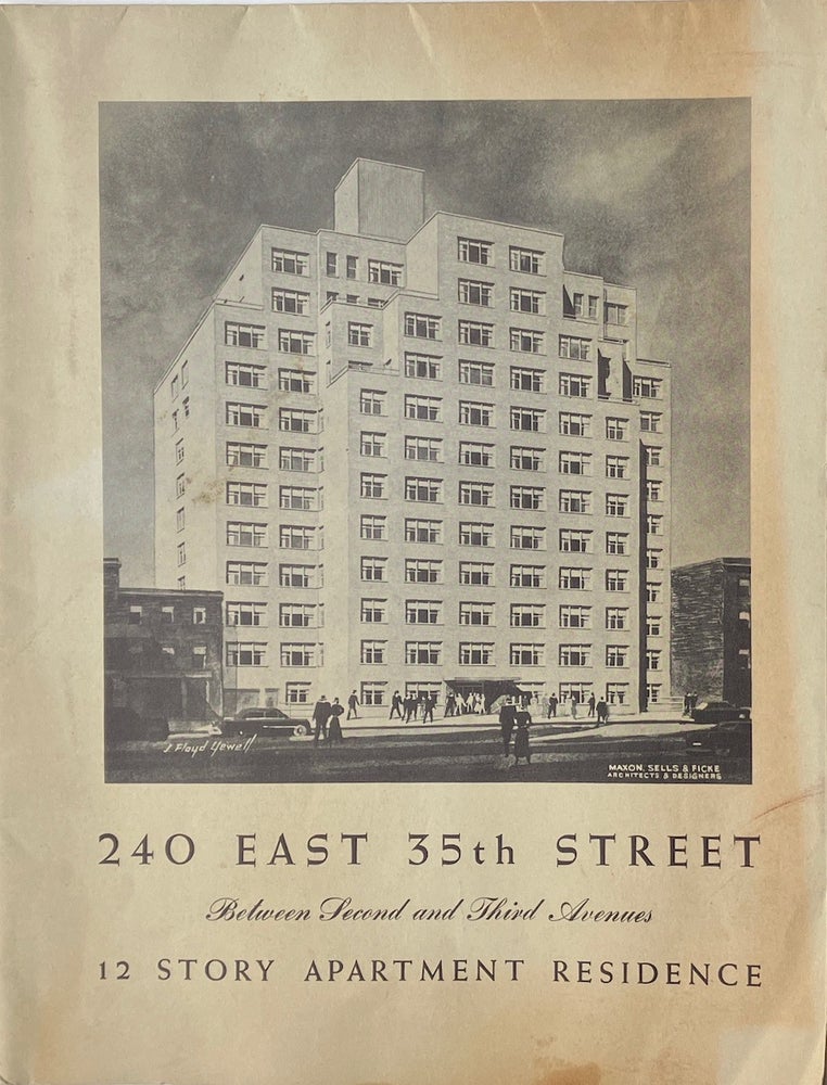 Item #014065 240 East 35th Street Between Second and Third Avenues: 12 Story Apartment Residence. SELLS MAXON, FICKE.