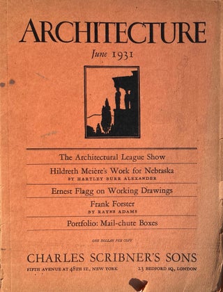 Item #014463 Architecture June 1931. RAYNE ADAMS, FRANK FORSTER