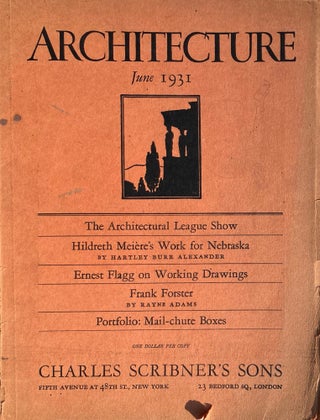Item #014463 Architecture June 1931. RAYNE ADAMS, FRANK FORSTER
