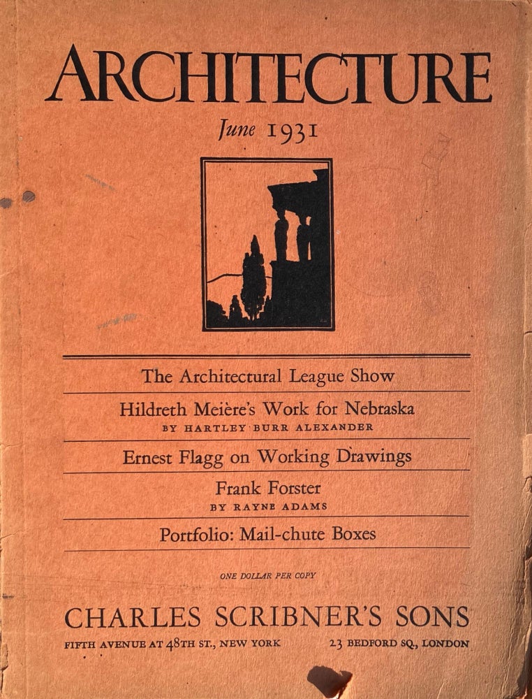 Item #014463 Architecture June 1931. RAYNE ADAMS, FRANK FORSTER.