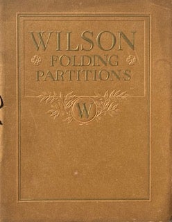 Item #014518 Wilson Folding Partitions for Churches, Schools, Y.M.C.A. Buildings, Hotels, Clubs...