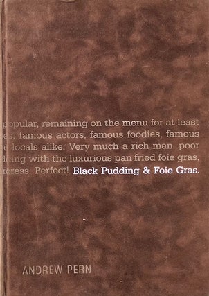 Item #014536 Black Pudding & Foie Gras. ANDREW PERN