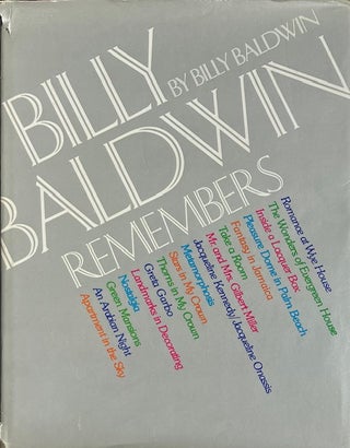 Item #014568 Billy Baldwin Remembers. BILLY BALDWIN