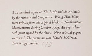 Item #014713 The Birds and the Animals. WANG HUI-MING