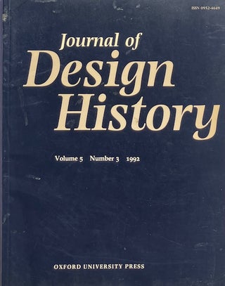 Item #015026 Journal of Design History Volume 5 Number 3 1992. JEREMY AYNSLEY