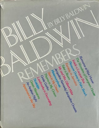 Item #015288 Billy Baldwin Remembers. BILLY BALDWIN