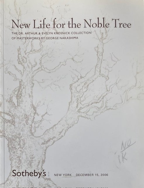Item #015370 New Life for the Noble Tree: The Dr. Arthur & Evelyn Krosnick Collection of Masterworks By George Nakashima. SOTHEBY'S / NAKASHIMA.