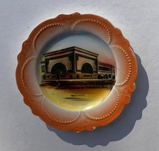 Item #015405 Souvenir Plate. Louis Sullivan, Owatonna National Farmers Bank, Minn