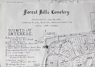 Item #015407 Map Of Forest Hills Cemetery, Jamaica Plain, Boston. ANONYMOUS